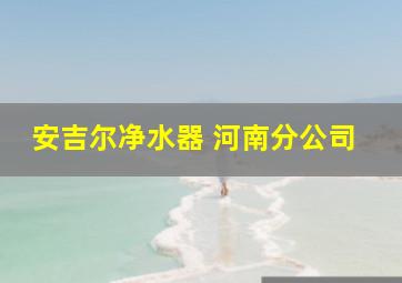 安吉尔净水器 河南分公司